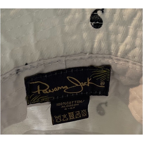 Panama Jack Child Youth Hat White Blue Whale 4-6X Vacation Swim Hat 100% Cotton - Picture 6 of 7